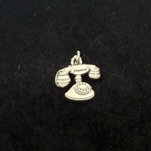 Silver Telephone Charm Pendant Sterling Silver 925